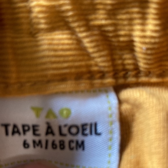 Clearance  Tape A L’Oeil mustard corduroys - Picture 3 of 4
